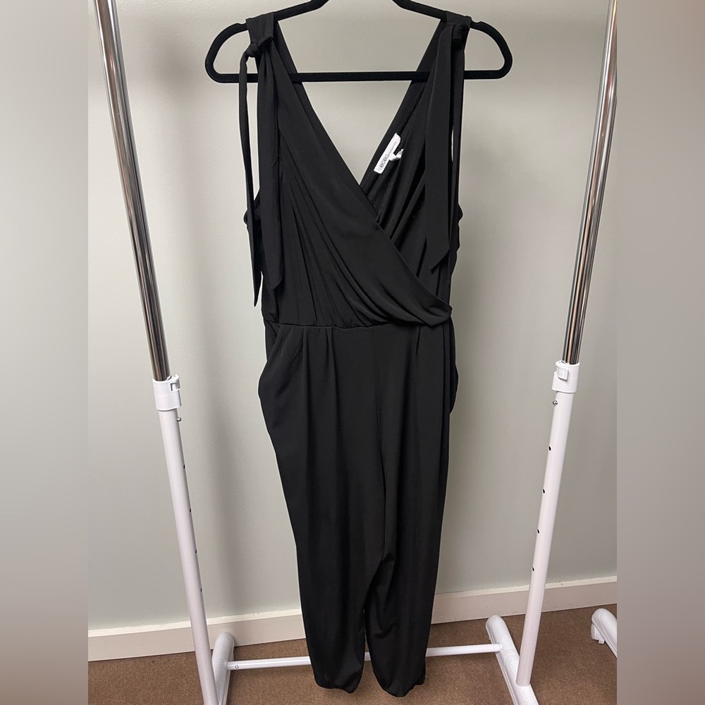 BCBGeneration Black Wrap Jumpsuit